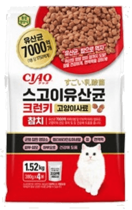 이나바 이나바 캣 챠오 스고이 유산균 크런키 참치