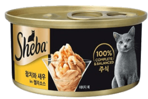쉬바 쉬바 캣 주식캔 참치&새우 젤리소스