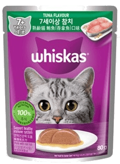 위스카스 위스카스 시니어 파우치 참치